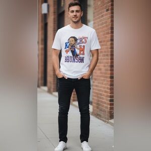 New Era White New York Knicks Graphic Tee